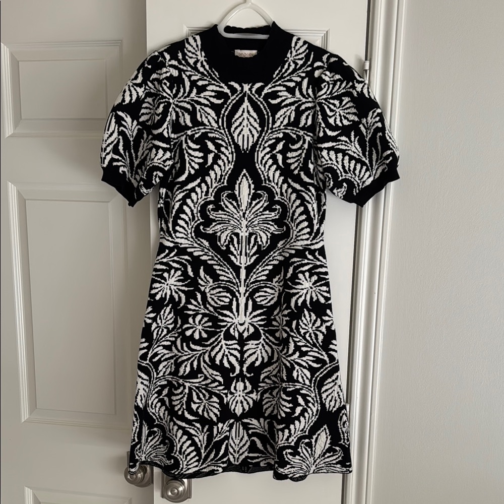 Banjanan Elise Black and White Knit Dress